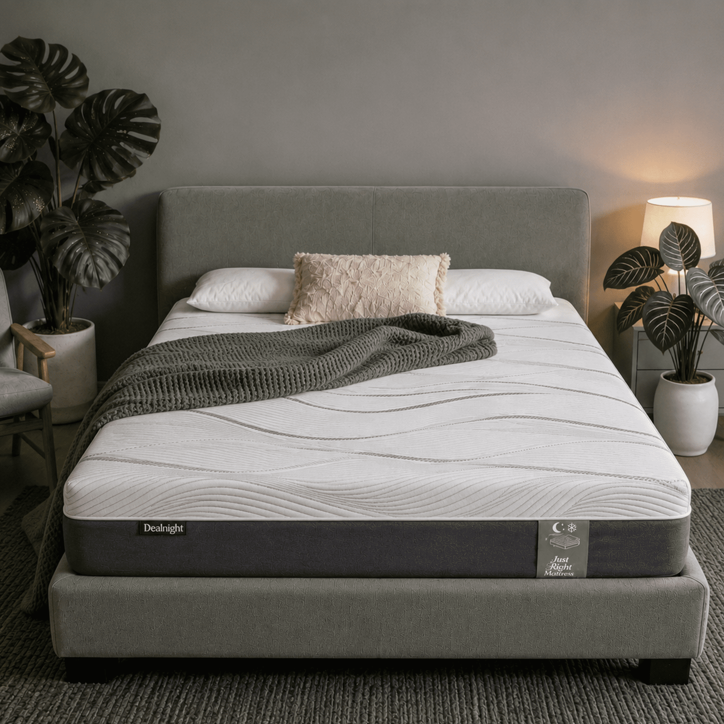 NightyNight 14 inch King Mattress Green Tea Infused Memory Foam, Non-Slip Bottom with Washable Cover for Cooling Comfort Sleep?