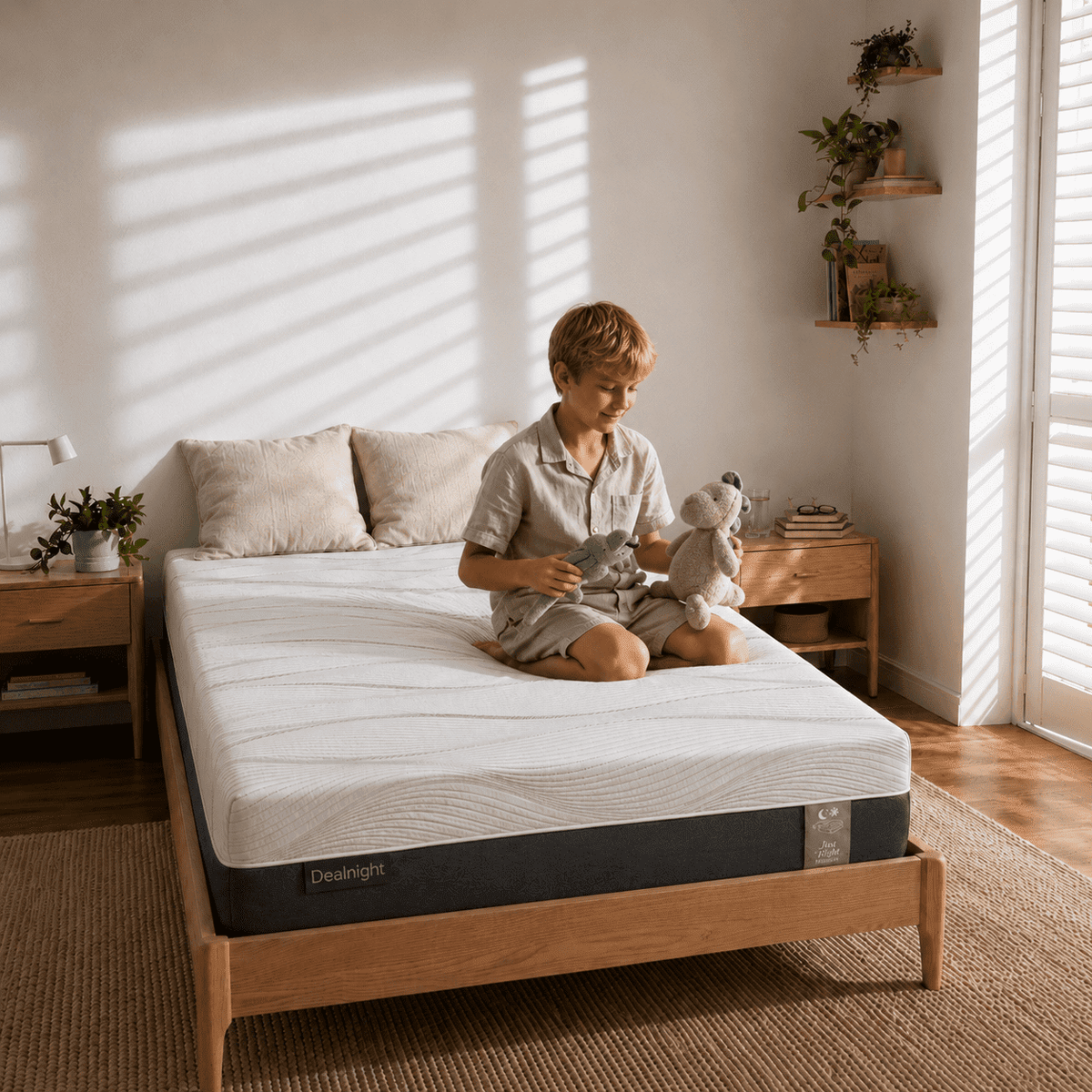 Dealnight 6" Twin Cooling Gel Mattress with Green Tea Infused , Fiberglass Free,Non-Slip Bottom & Washable Cover
