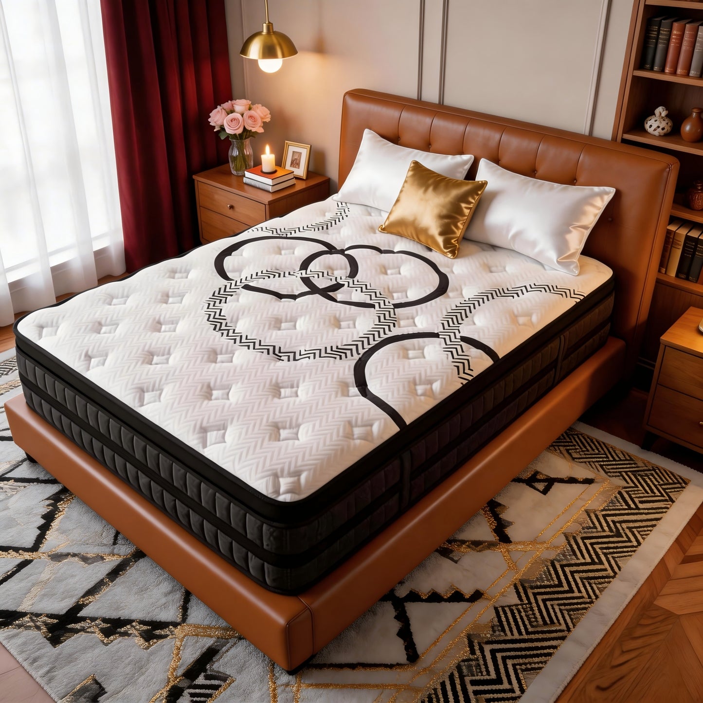 Kizreo Firm Full Mattress, Hybrid Mattress with Gel Memory Foam and Individual Pocket Spring, OEKO-TEX and CertiPUR-US Certified, Cool Sleep, Pressure Relief, 14" in a Box
