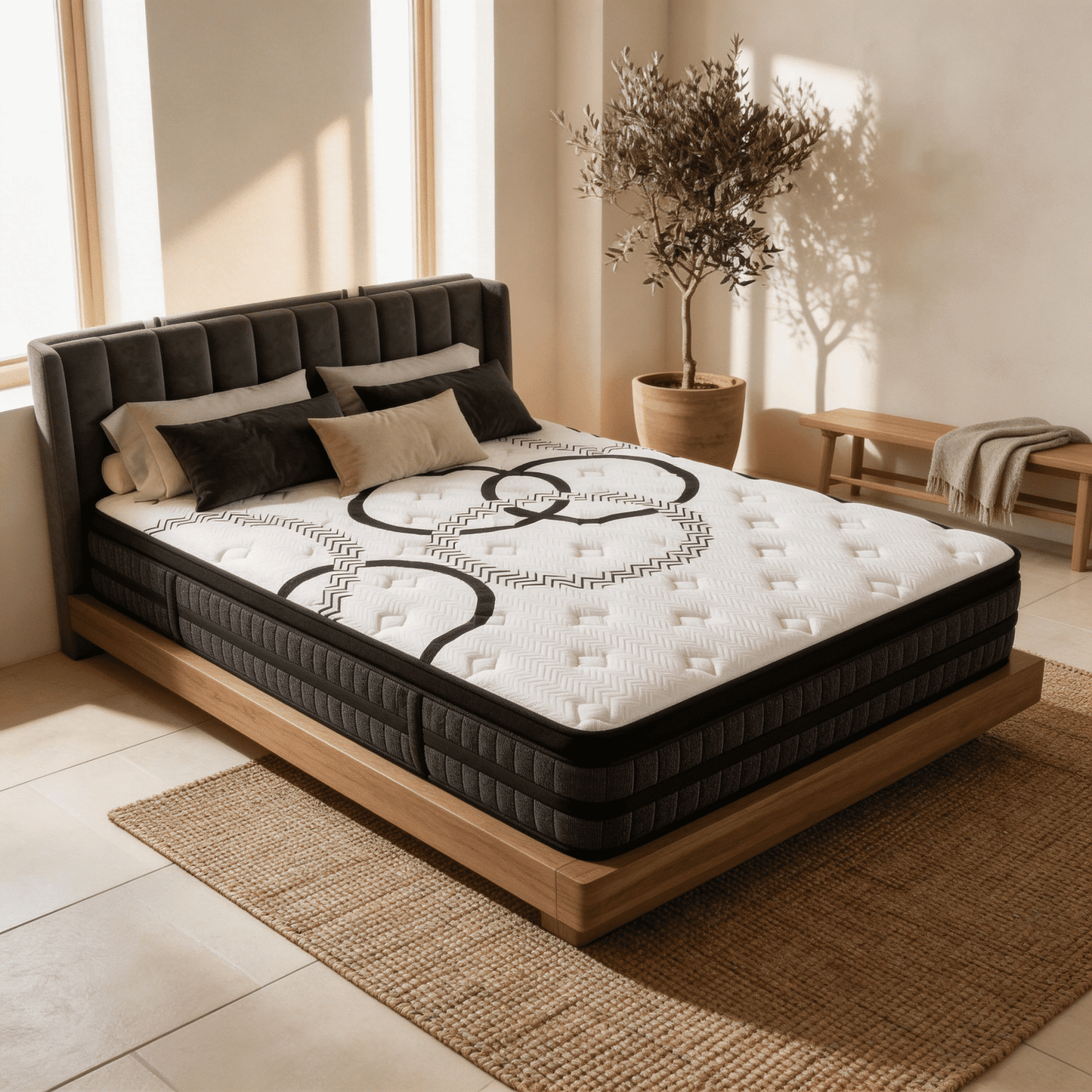 Dealnight 14 inch Full Size Hybrid Mattress,Firm Cooling Gel Memory Foam Mattress with Individual Pocket Coils,Bed in a Box