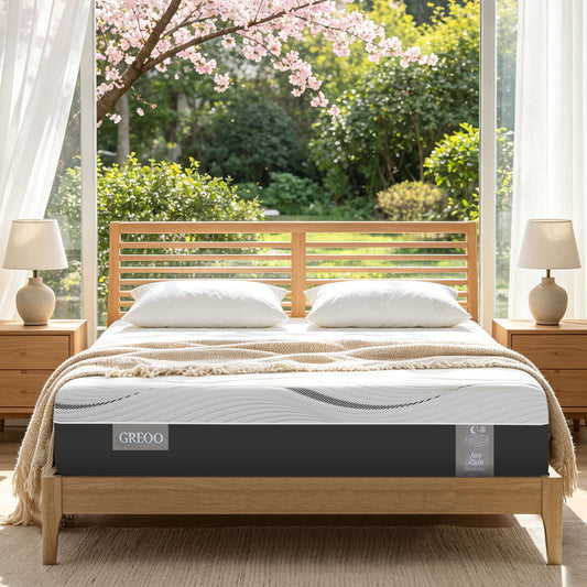GREOO Twin Size 6 inch Foam Mattress, Cooling Gel Memory Foam, Back & Pressure Relief, Motion Isolation, CertiPUR-US Certified, Washable Cover, 365 Night Trial