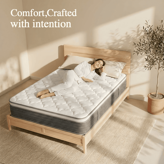 Kizreo Full Mattress 12 inch, Hybrid Mattress in a Box with Memory Foam and Pocket Springs for Pressure Relief, Firm Full Size Mattress, Motion Isolation, CertiPUR-US