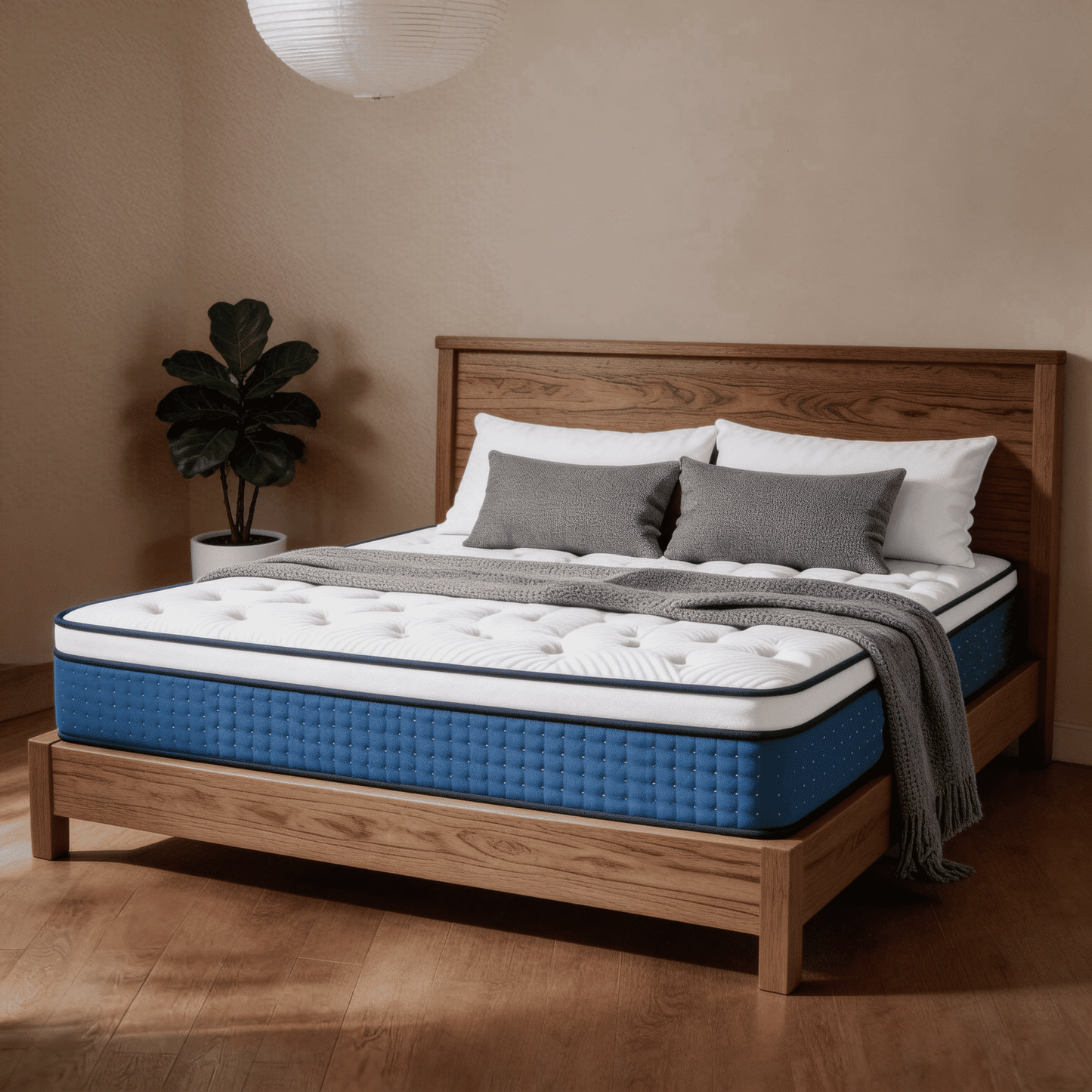 NightyNight 12 Twin Size Firm Hybrid Mattress in a Box with Cooling Gel for Back Support & Pressure Relief