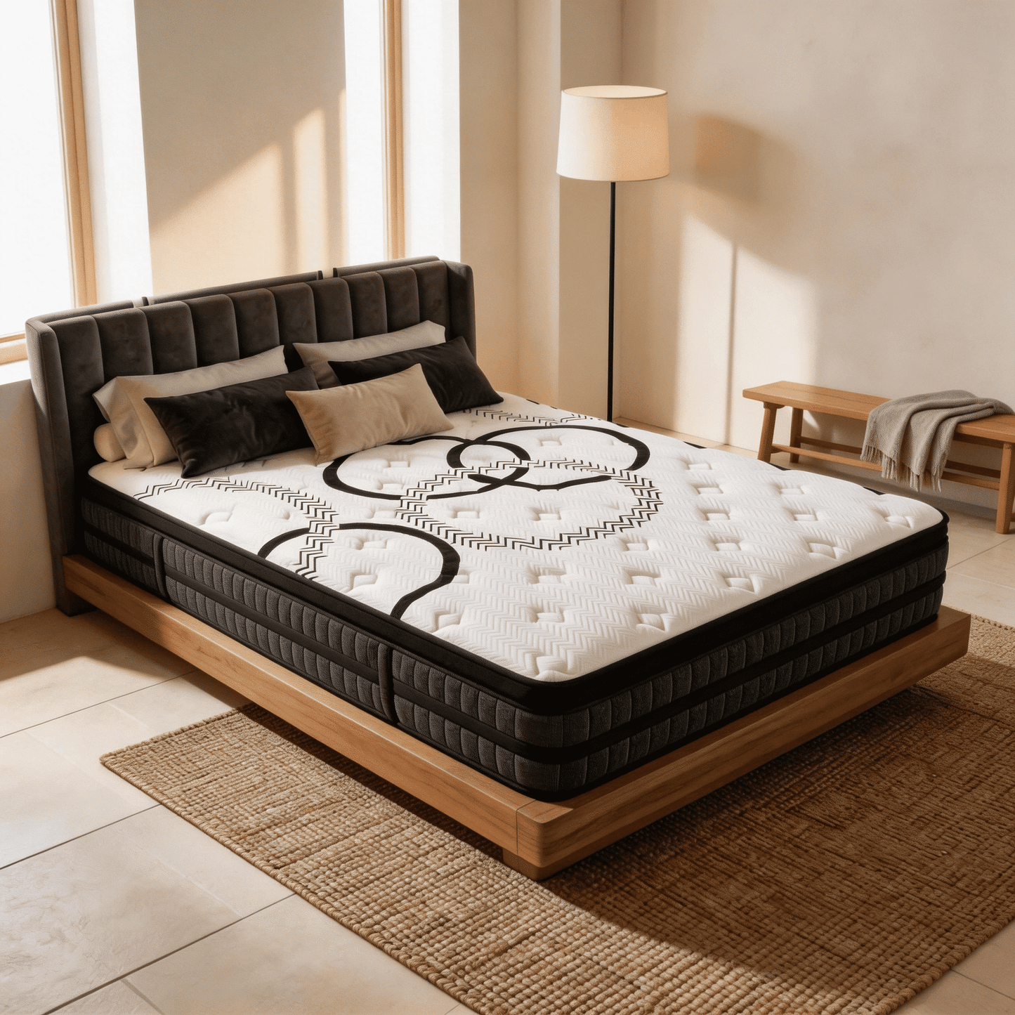 Dealnight 12 inch Full Size Hybrid Mattress,Firm Cooling Gel Memory Foam Mattress with Individual Pocket Coils,Bed in a Box