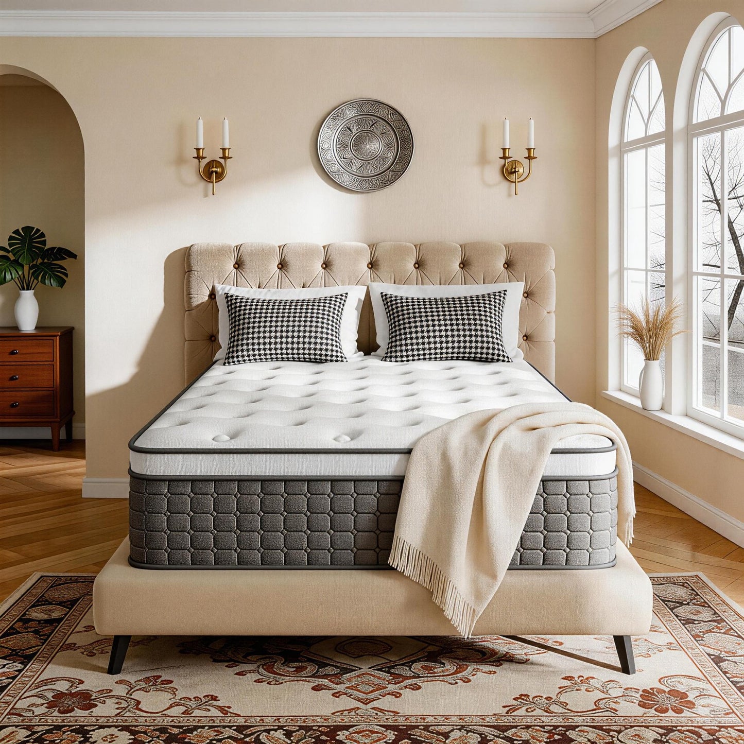 Kizreo Firm Full Mattress [New Version], 12 inch Gel Memory Foam Hybrid Mattress Full Size Bed in a Box, Pressure & Pain Relief, CertiPUR-US, Individual Pocket Spring, Edge Support