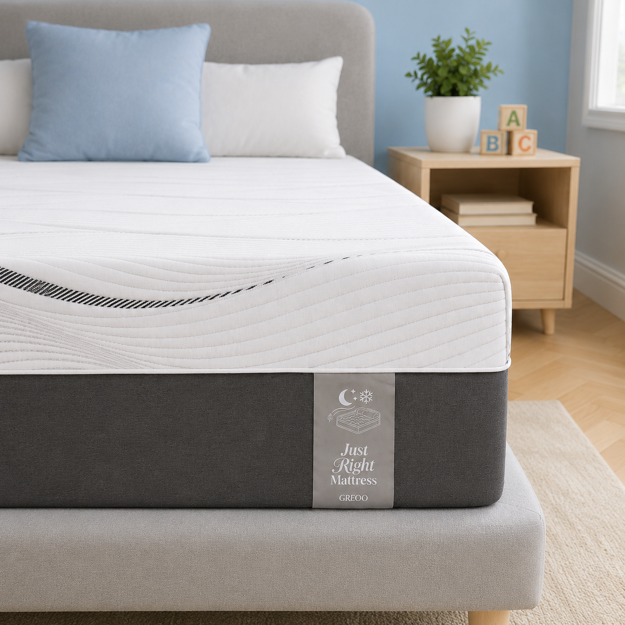 GREOO Queen 12 inch Extra Firm Foam Mattress, Cooling Gel Memory Foam, Body Support, Motion Reduction, CertiPUR-US Certified, 365-Night Trial