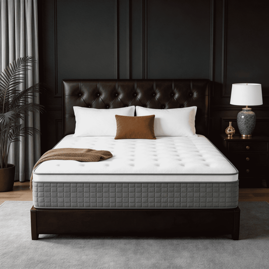 Dealnight 10 inch Queen Size Mattress in a Box, Firm Hybrid Cooling Gel Memory Foam with Individually Pocket Coils, Back Pain Relief and Pressure Relief