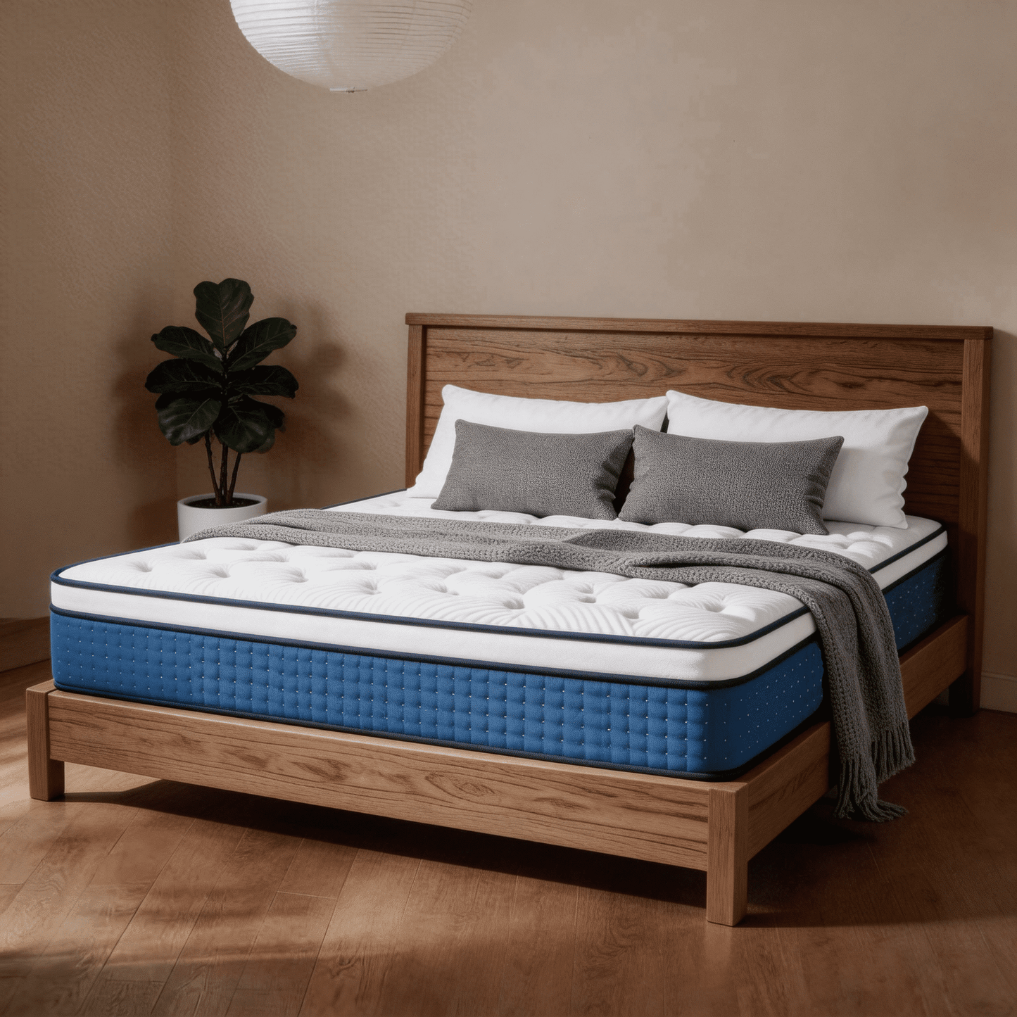 NightyNight 14 King Size Firm Hybrid Mattress in a Box with Cooling Gel for Back Support & Pressure Relief