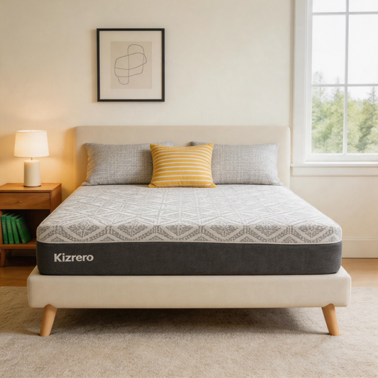 Kizreo Extra Firm Foam Mattress 12 Inch Queen, Cooling Gel Memory Foam, Back Pain Relief, Motion Isolation, CertiPUR-US, 365-Night Trial